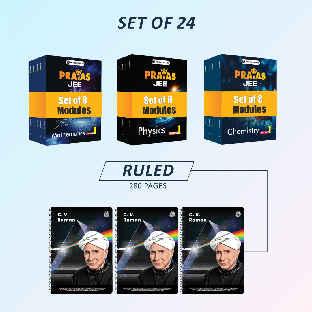 Prayas JEE Dropper English 2025 Edition +  Notebook set of 3