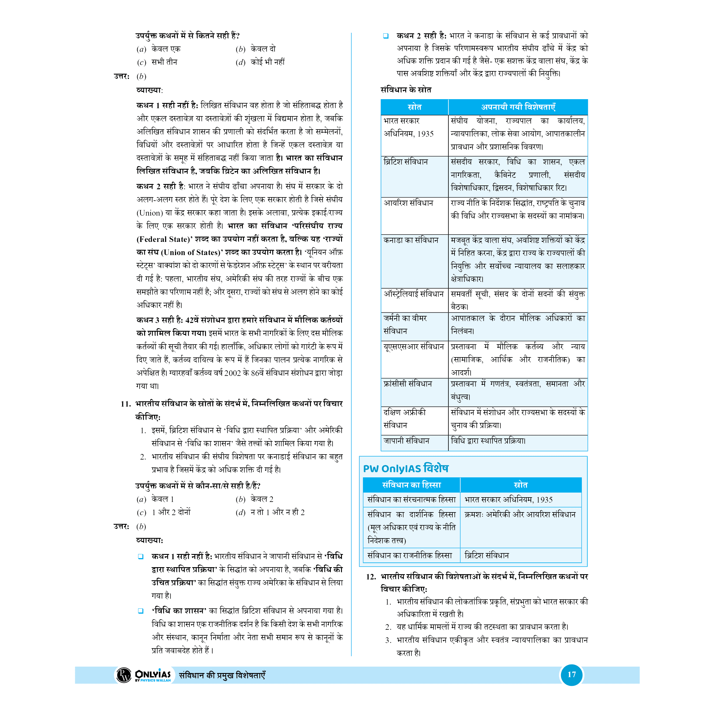 UPSC Prelims Wallah Q & A Bank Indian Polity and Geography Combo Set of 2 Books Hindi Edition | For Civil Services Prelims Exam 2025
