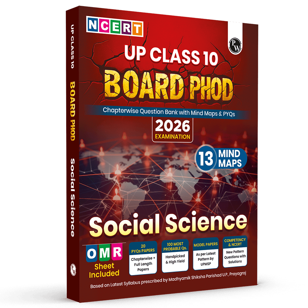 UP Board Phod Class 10 Social Science Question Bank Chapterwise with 14 Mind Maps and PYQs For 2026 Board Exam | 100 Most Probable Questions and Model Papers with OMR Sheet