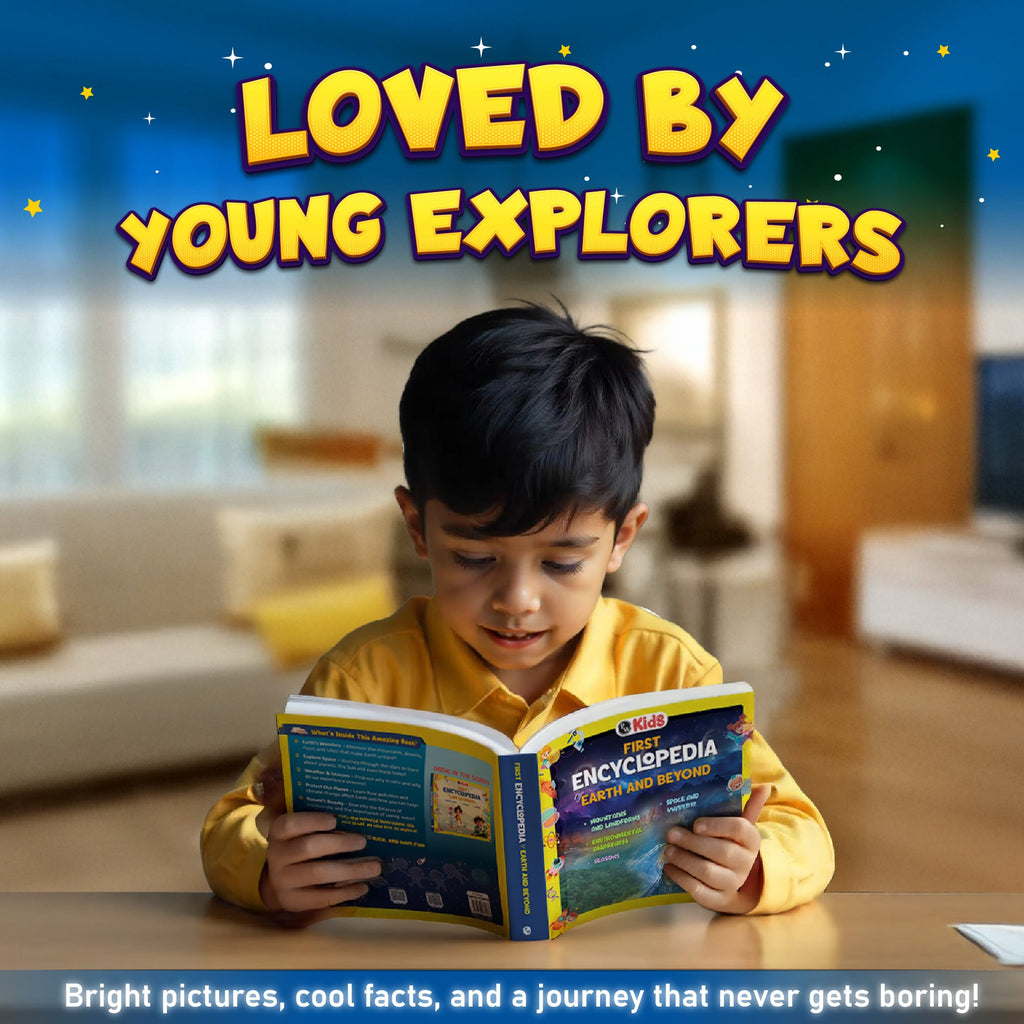 First Encyclopedia Earth and Beyond- Mountains, Space & Universe, Environment, Weather, Climates & Seasons| Kids Book for Genral Knowledge| Activity Book For 5+ Years old - PW Kids