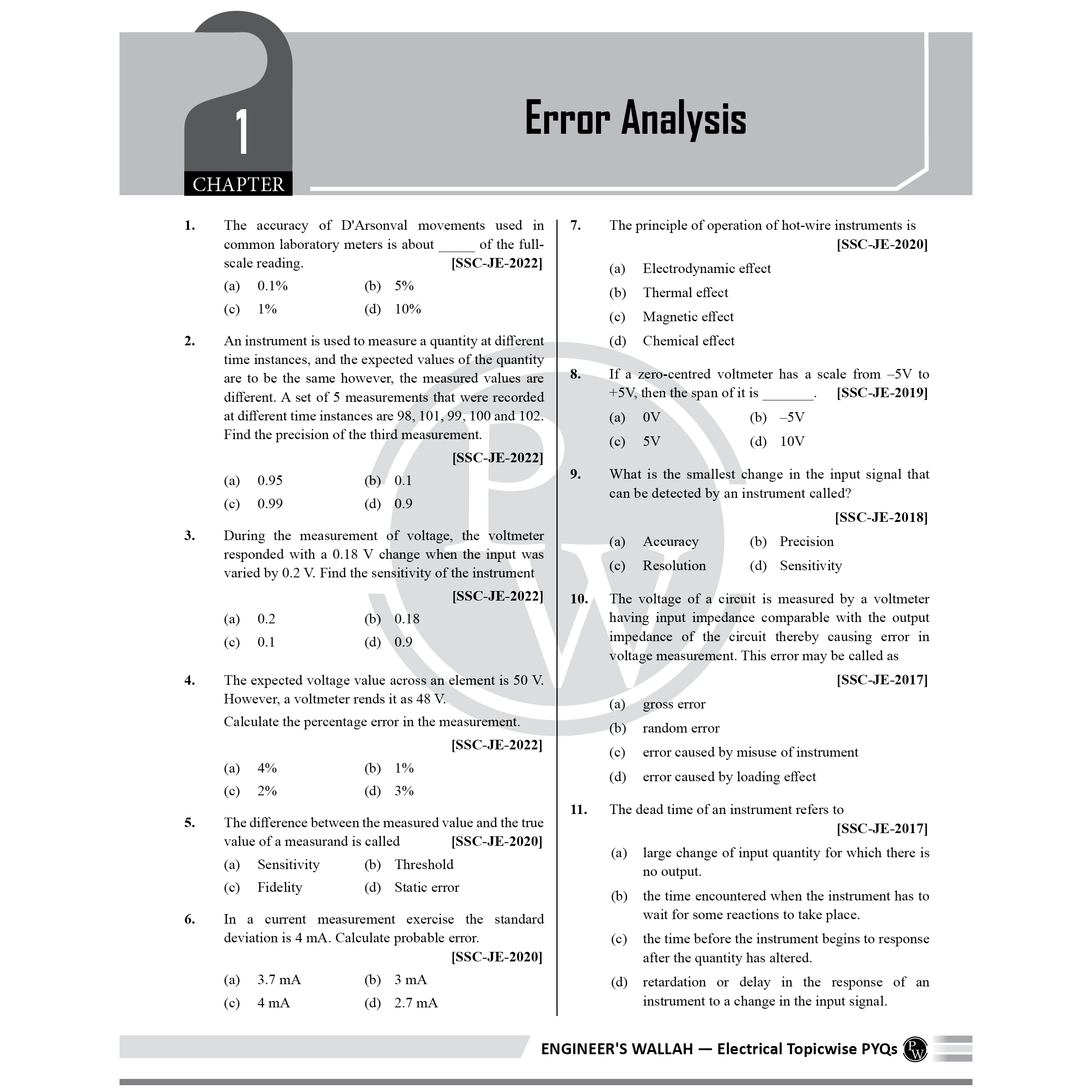 SSC JE Electrical Engineering Chapterwise 12 Previous Years Solved Papers (2024-2012) | 3300+ Objective Questions with Detailed Text Solutions| 12 Years PYQs