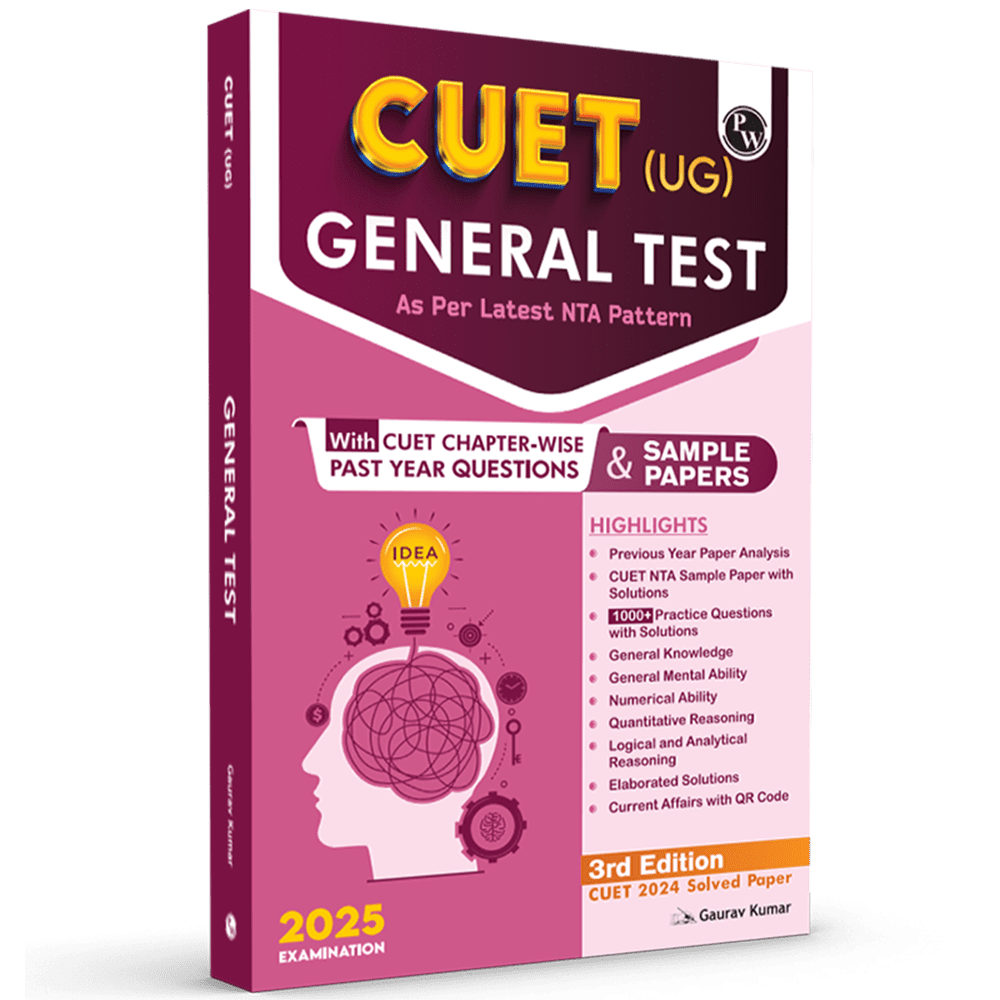 CUET (UG) General Test 2025 Chapterwise & Topicwise Question Bank with Past Year Questions and Mock Test