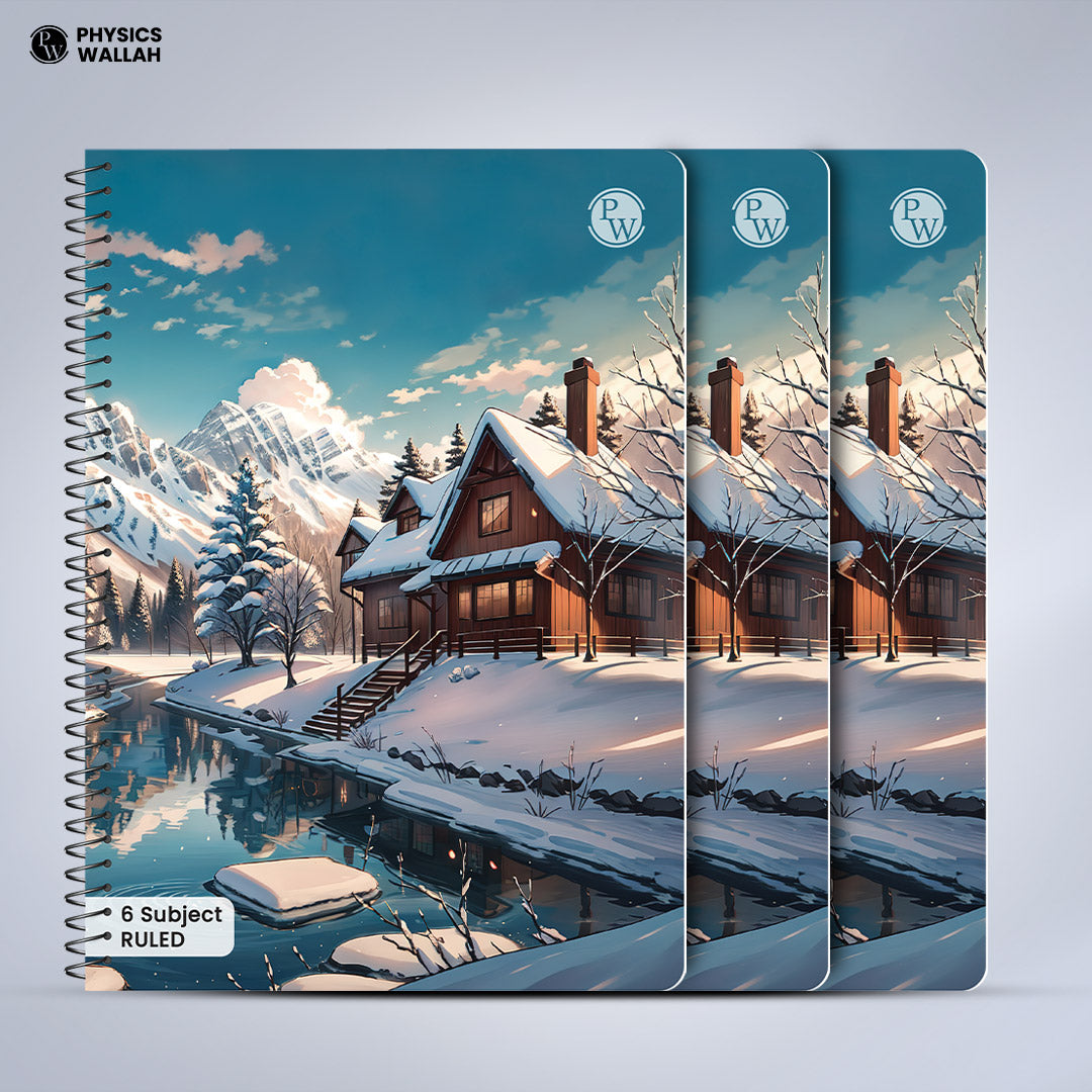 6 Subject Spiral Notebook | Set of 3 | 300 Pages | Ruled | PW Seasons