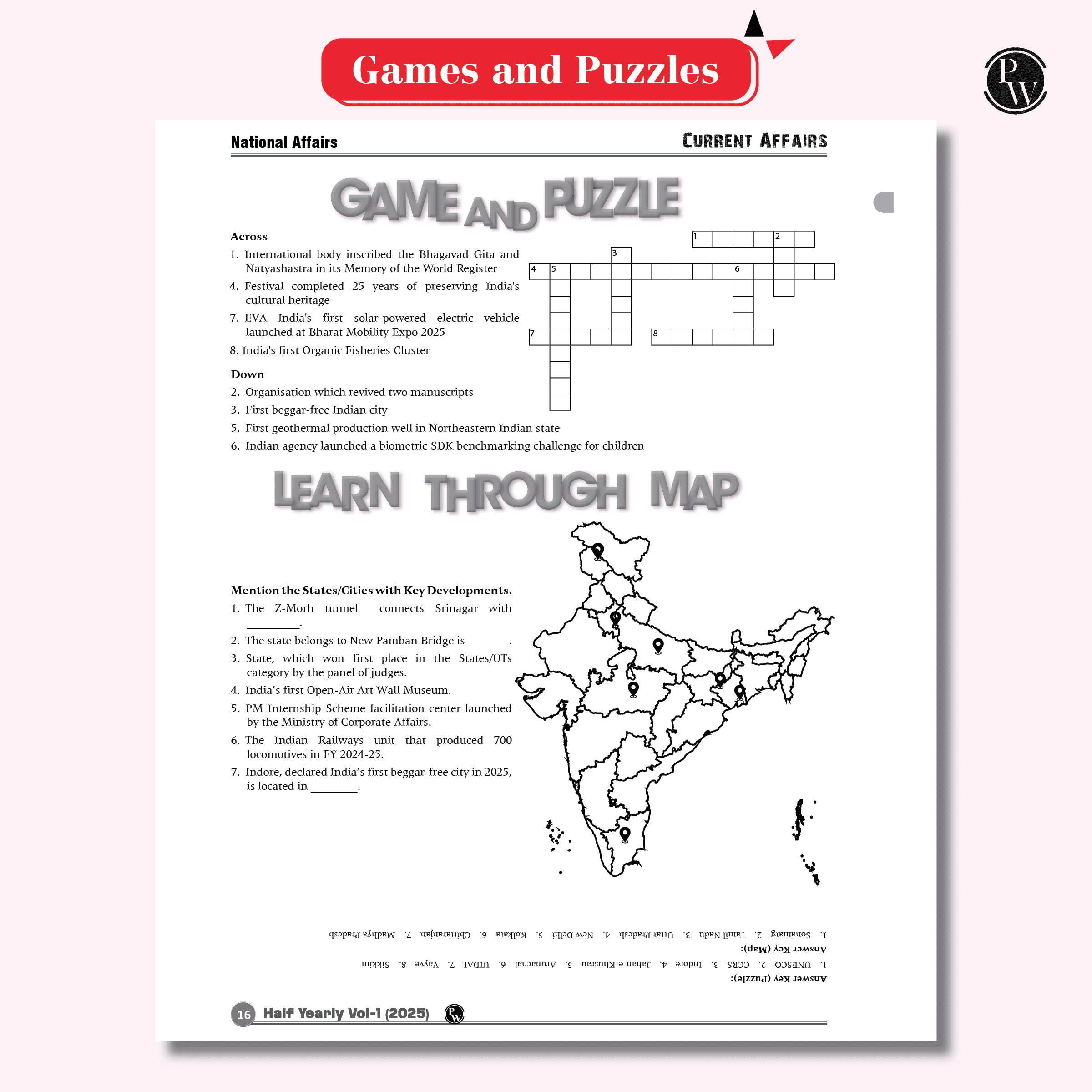 Half Yearly Current Affairs Magazine Vol. 1 January to June 2025 and SSC Game Changer General Awareness PYQ Combo Set of 2 Books | For SSC, Banking, Teaching, Railway