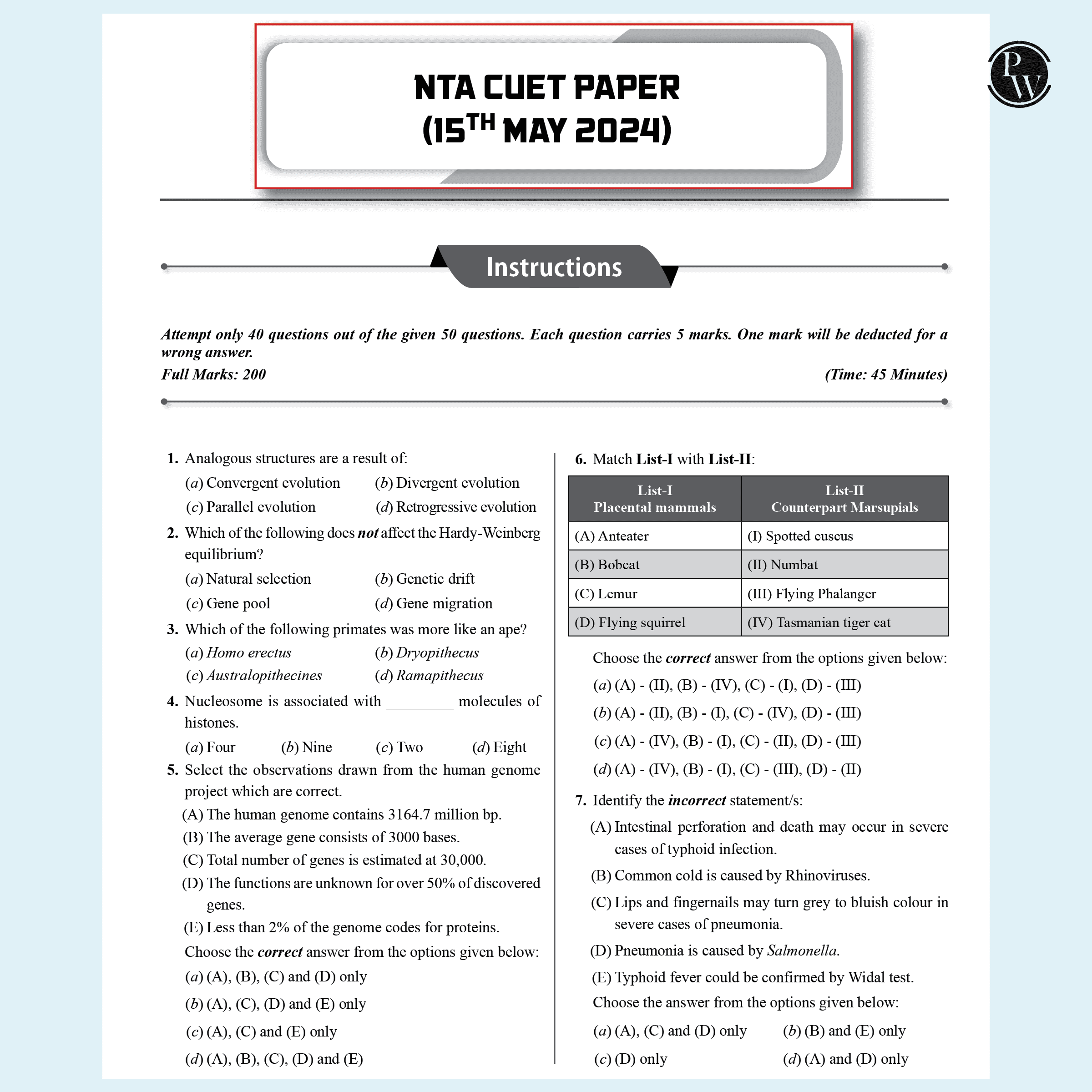 CUET (UG) Biology 2025 Chapterwise & Topicwise Question Bank with Past Year Questions (PYQs upto 2024) and Mock Tests l Chapterwise Revision Sheets