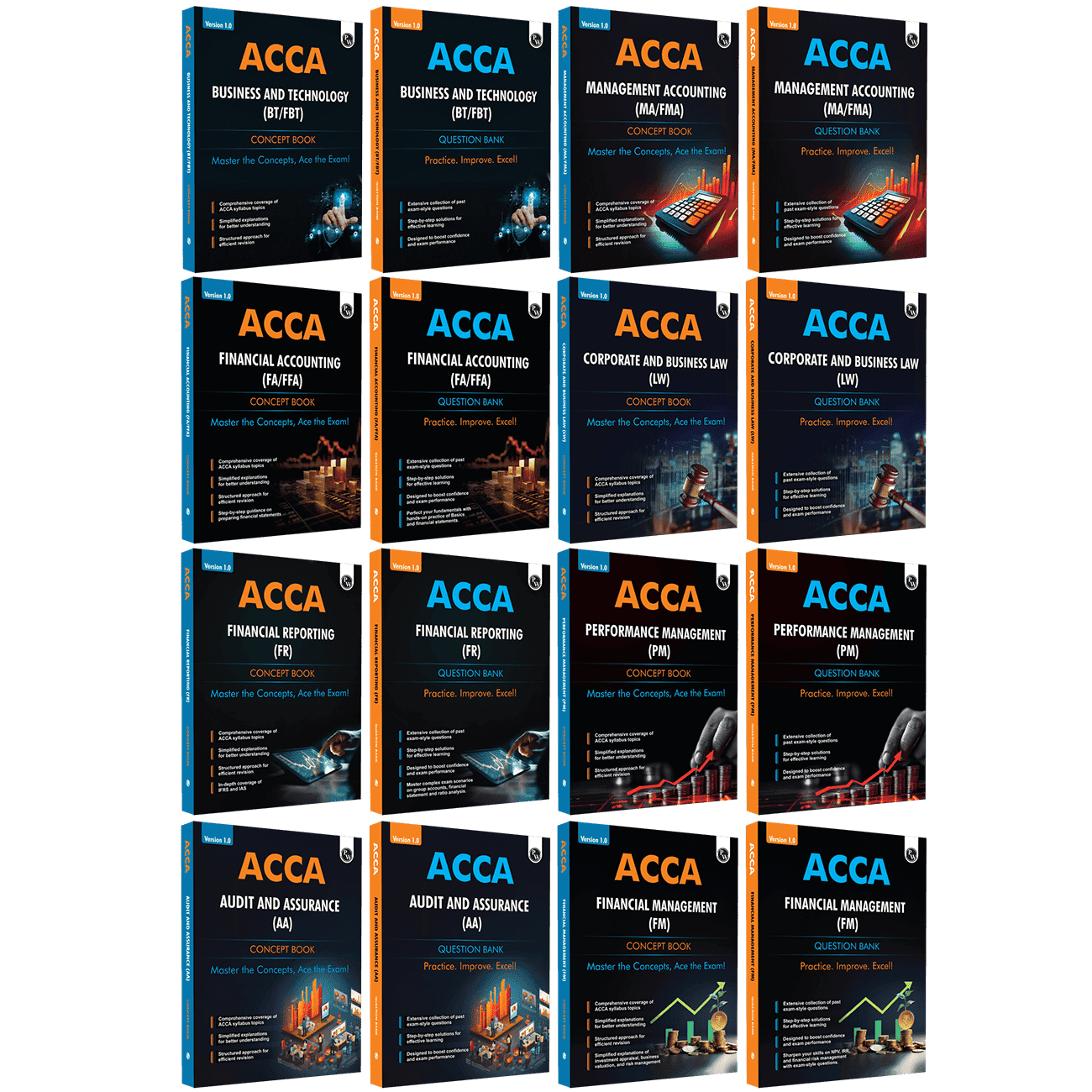 ACCA Knowledge & Applied Skills Study Pack Combo Set of 16 Modules
