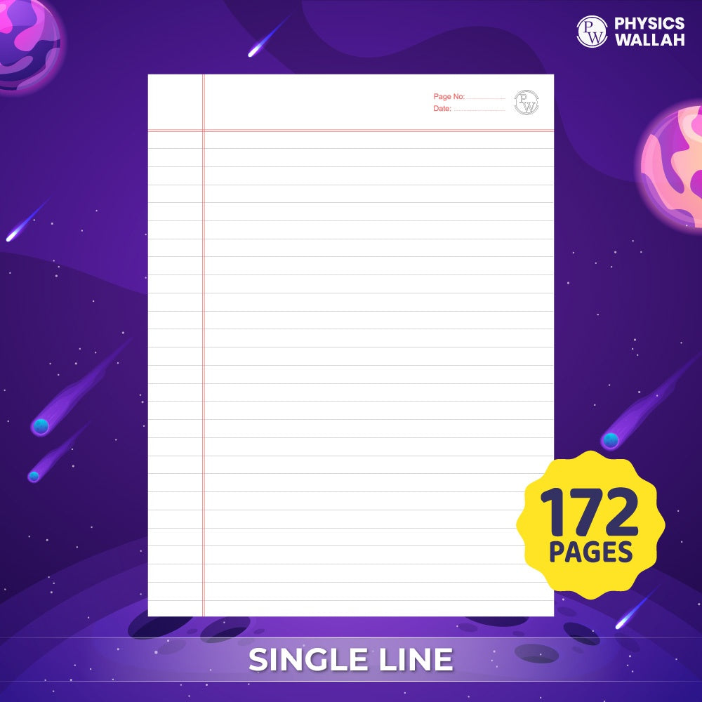172 Pages Children Notebook|  Single line Hindi- Mercury