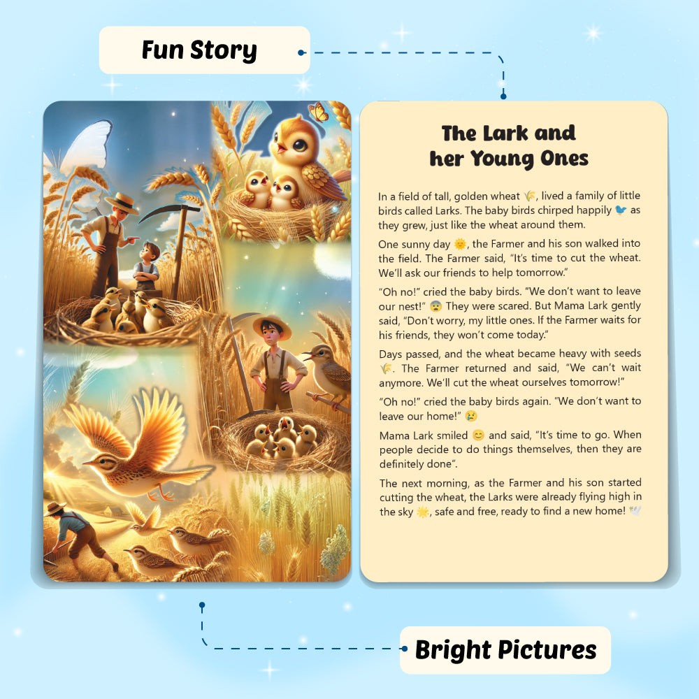 Bedtime Fables and Moral Tales 51 Flashcards For Kids For 3+ Years Old | Short Stories with Colorful Pictures| Fairy Tales For Kids | Thoughtful Gifts For Growing Kids - PW Kids