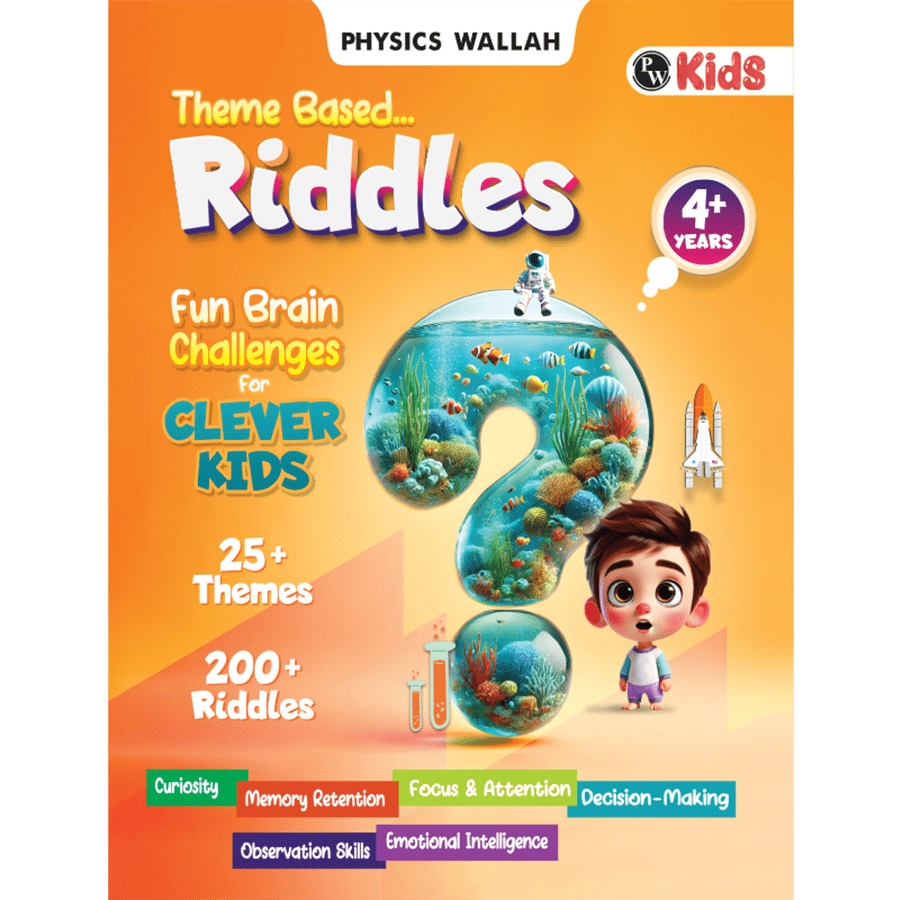 Riddles Book For Kids | 200+ Theme Based Riddles Book For 4+ Years Old | English Interactive Brain Teasing Riddle Activity Book For Growing Kids