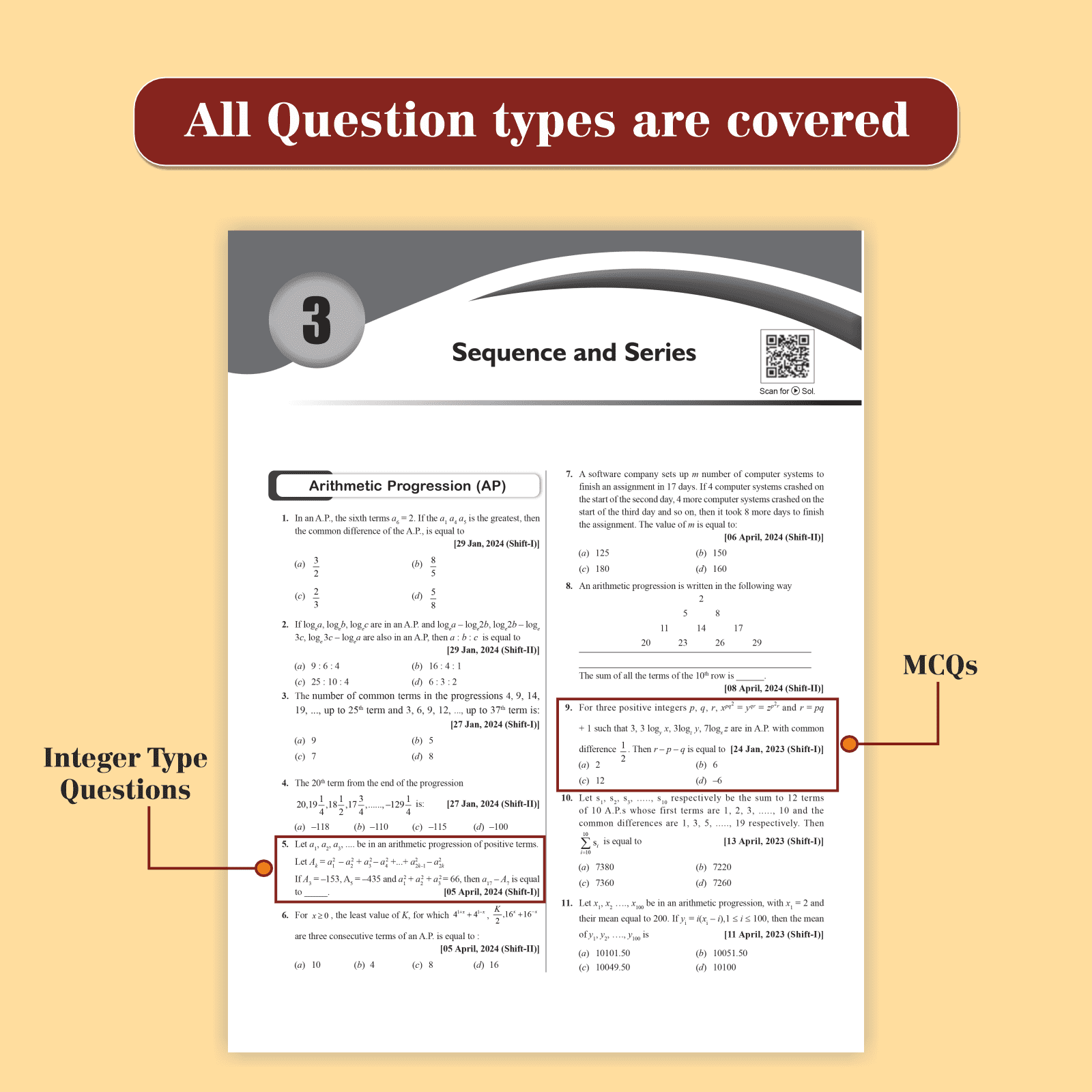 JEE Main 6 Years (2019-2024) Physics, Chemistry, Mathematics Set of 3 Books All Shifts Online Previous Years Solved Papers Chapterwise and Topicwise PYQs For JEE Main 2025 Exams