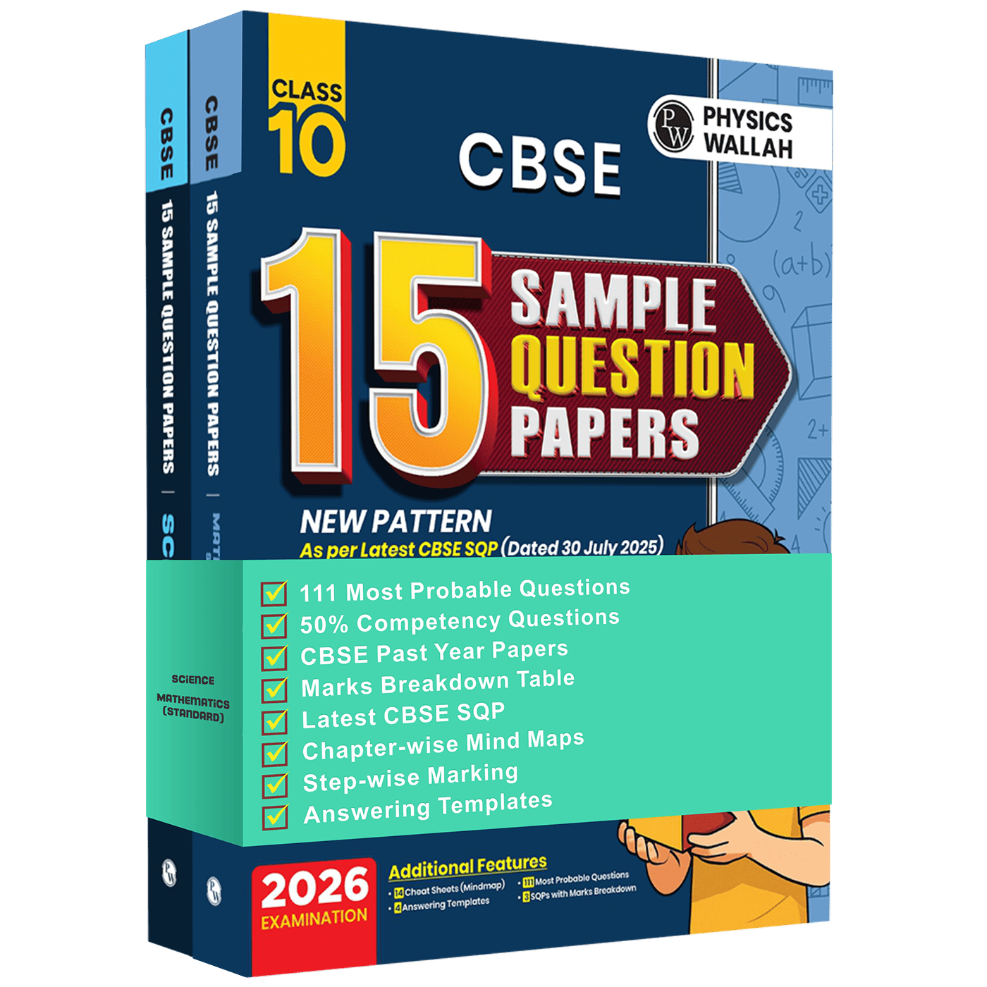 PW CBSE Class 10 Sample Papers Combo of 2 Books - Science & Maths Standard for 2026 Exams ( As Per Latest SQP Dated 30 July 2025)