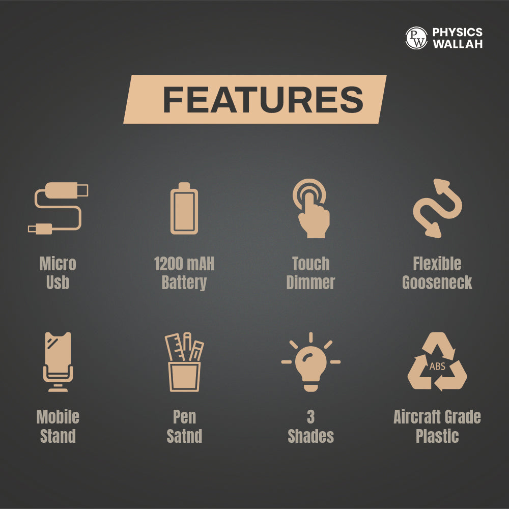 Table study Lamp for students | Rechargeable LED Desk Lamp for Reading & Night Study & office room - 008