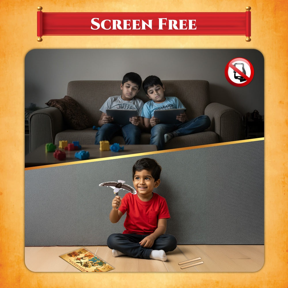 Ramayana – The Tale of Ram & Sita Kit for Kids, 6-in-1 Fun Activity & Family Board Game, Diwali Kit, Learn 100+ Ramayana Facts with Puzzles, Booklet, Family Tree, Gift for Kids Ages 8–14 Years