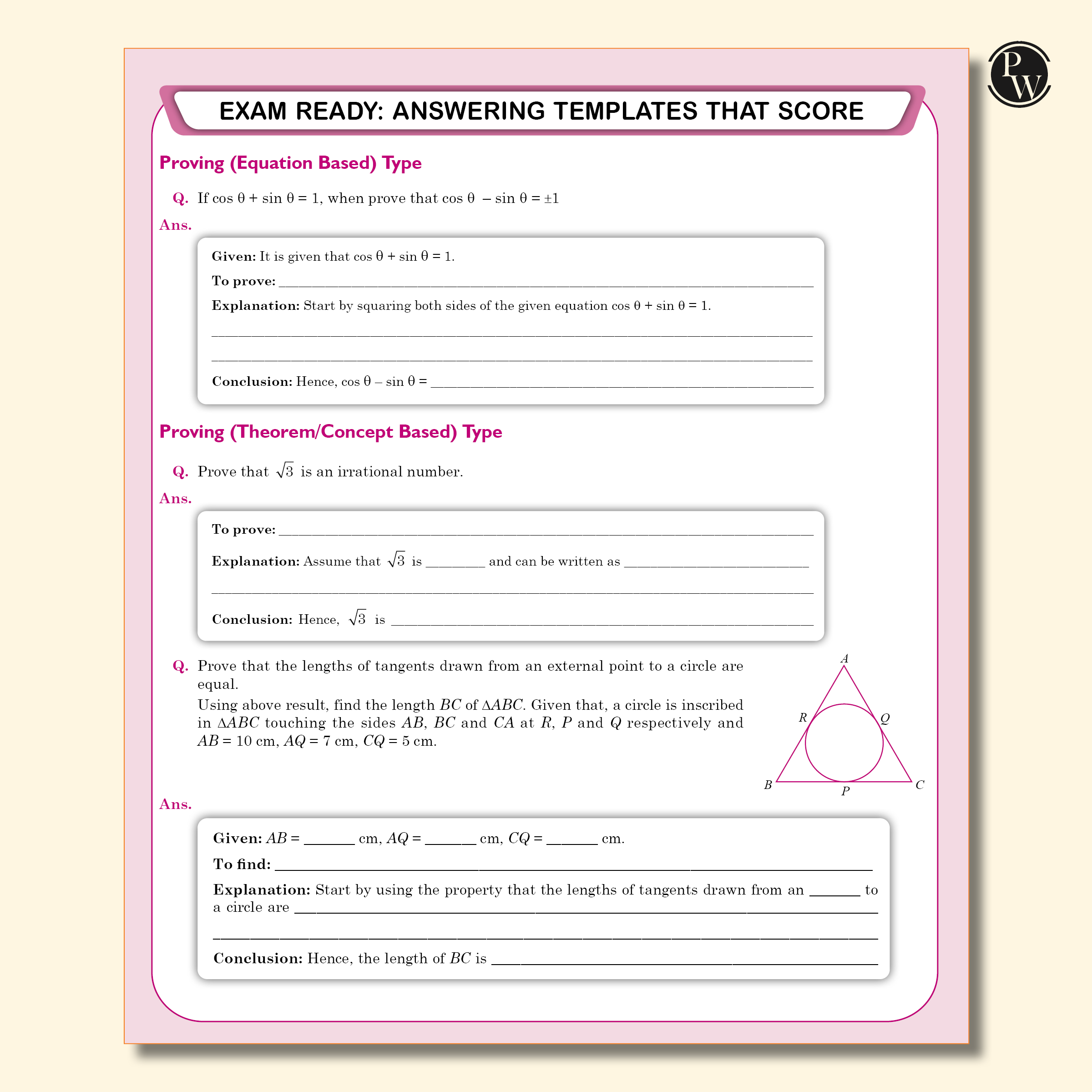PW CBSE Class 10 Sample Papers Combo of 3 Books - Science, Maths & English for 2026 Exams ( As Per Latest SQP Dated 30 July 2025)