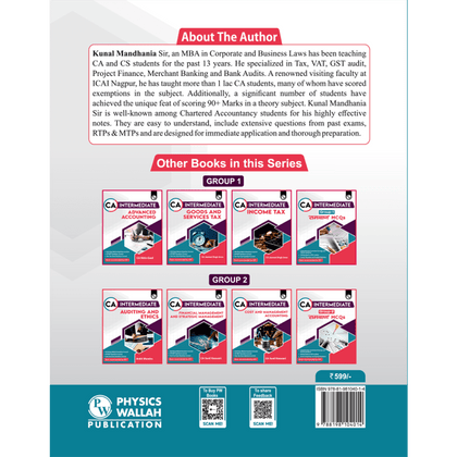 CA Intermediate Group 1 Corporate and Other Laws - Kunal Mandhania | Covering Theory, MCQs, RTP & MTP and PYQs | Latest Syllabus For May & Sep 2025 Exams | 4th Edition
