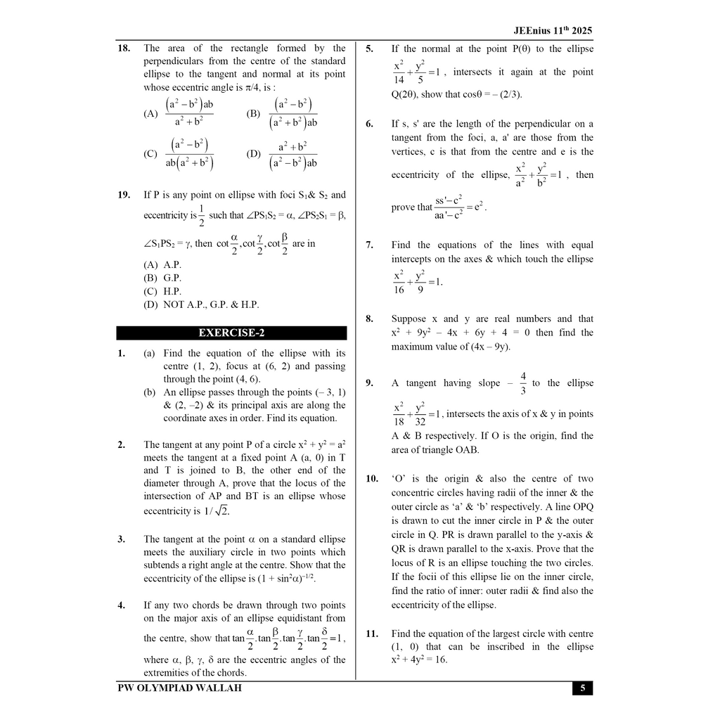 Olympiad Wallah JEEnius Edge 11 Mathematics (Part 2) For JEE, ISI-CMI & Olympiad Maths | Expert Crafted Content | Logical & Analytical Problem Sets