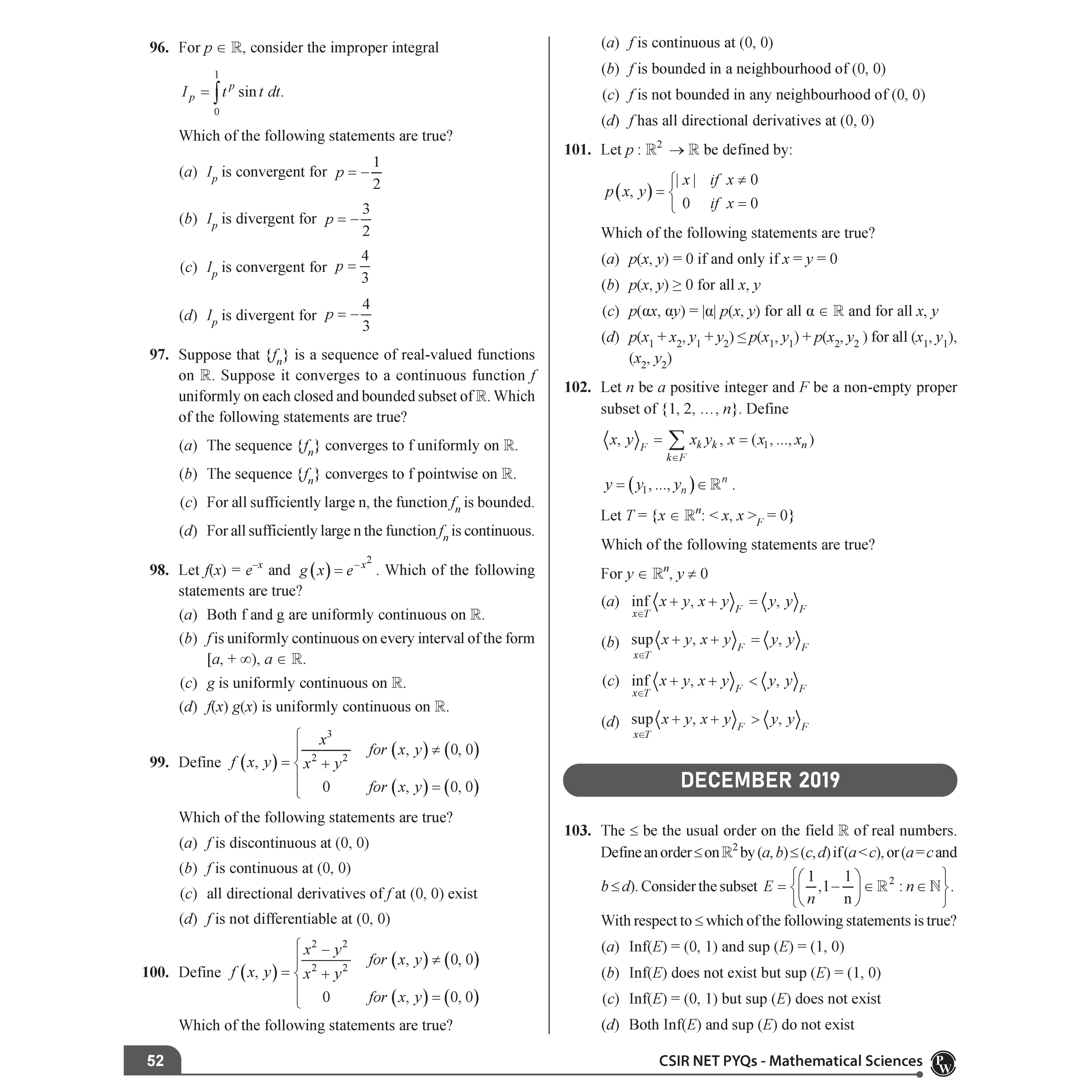 CSIR - NET Recap Mathematical Sciences Chapterwise & Yearwise Previous Years Solved Papers (2025-2015) PYQ Latest June 2025 Exam Questions Covered l GATE, TIFR, BARC, and IIT JAM Exams