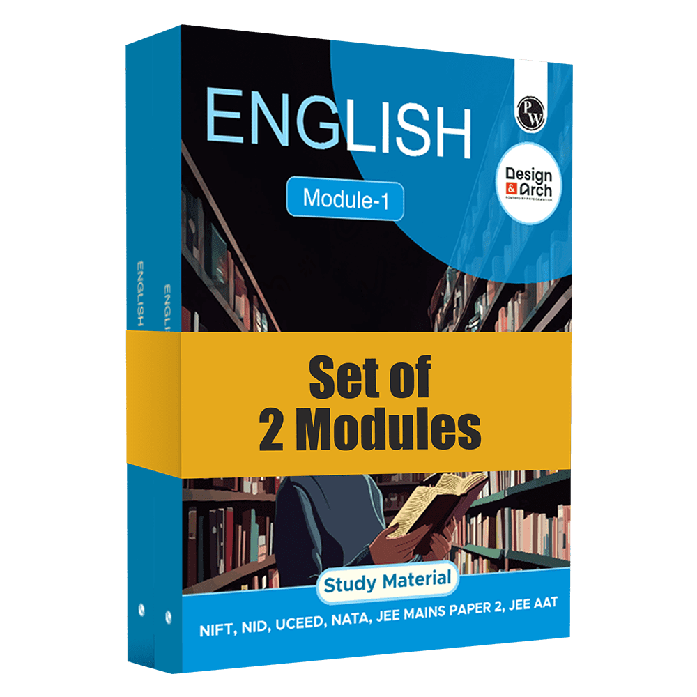 Complete English Module Set of 2 For Design & Architecture Exams 2026 Latest Edition | NIFT, NID, UCEED, NATA, JEE Mains Paper 2, JEE AAT