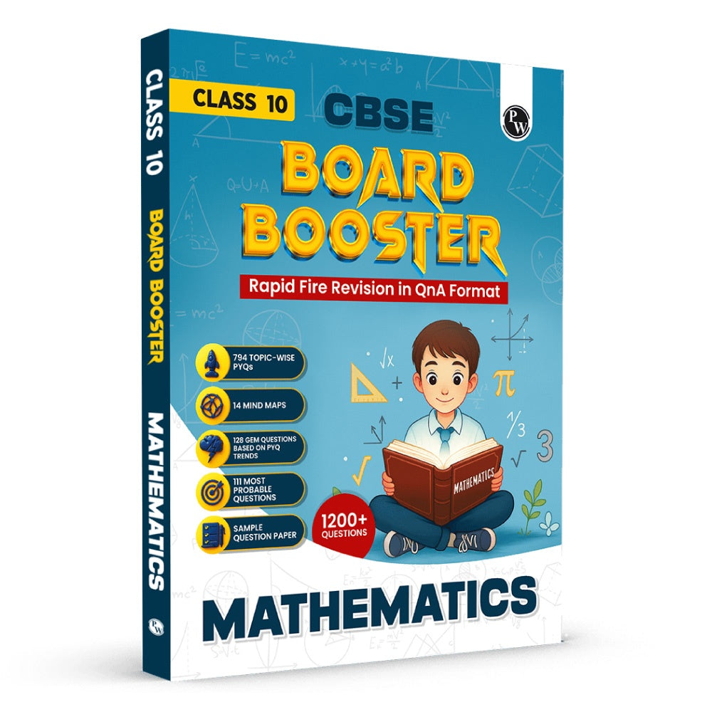 CBSE Class 10 Board Booster Mathematics Question Bank For 2026 Board Exams l 1200+ Questions l Rapid Revision l Topicwise PYQs, Mind Maps, GEM Questions & Most Probable Questions