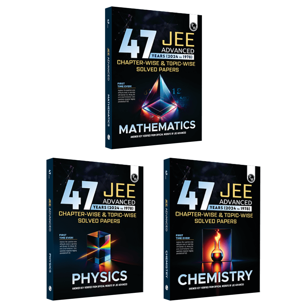 47 Years Physics, Chemistry and Mathematics Combo Set of 3 Books Chapterwise and Topicwise Solved Papers PYQ of JEE Advanced 1978 to 2024