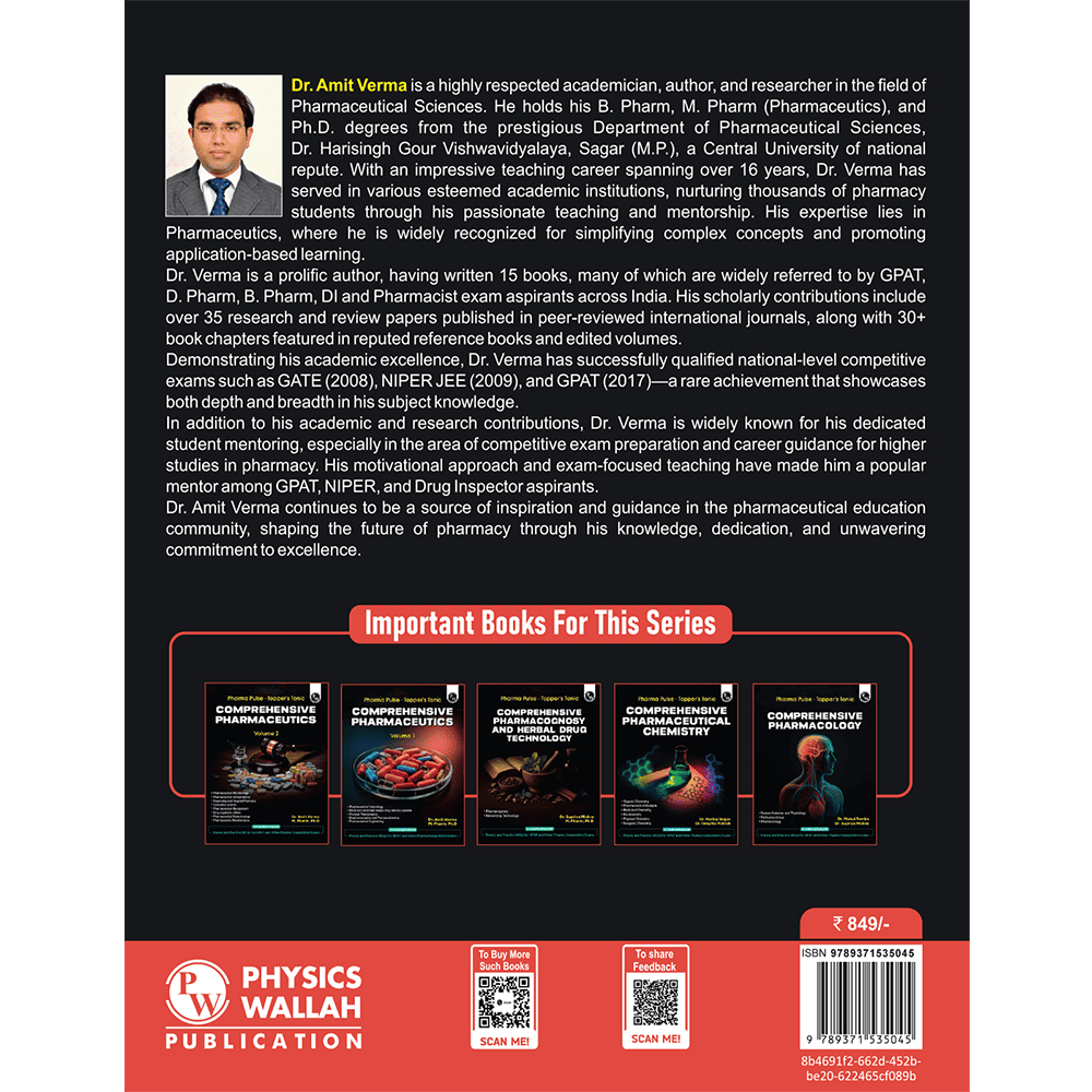 Pharma 38 Years PYQs (2025 - 1988) GPAT Genius By Dr. Amit Verma | Complete Solution of Each Question with Answer Key | 4000+ MCQs | Subjectwise with Topicwise Division