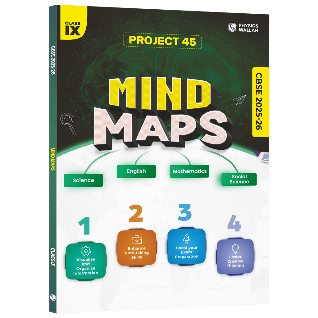 CBSE Class 9 Project 45 Mind Maps For 2025-26 Exams | Science, English, Maths, Social Science | Revision Book