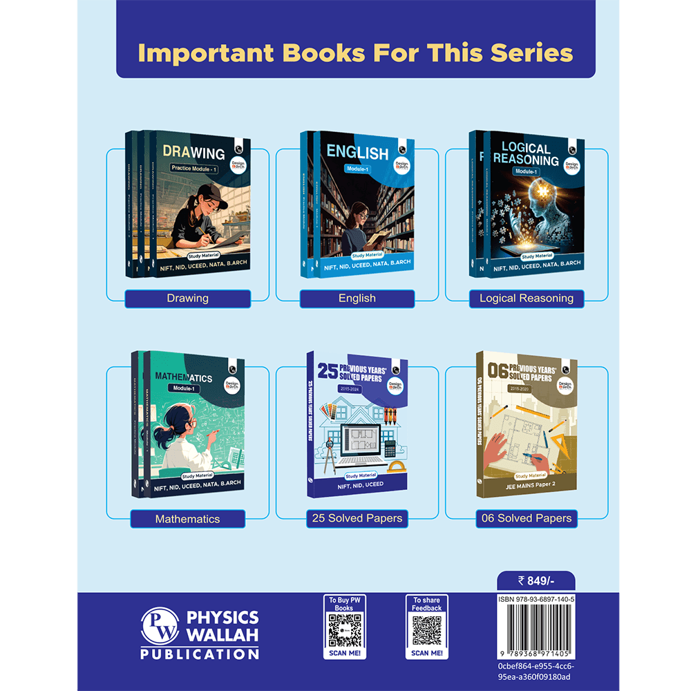 Design & Architecture 25 Previous Years' Solved Papers (2015 - 2024) NIFT, NID, UCEED