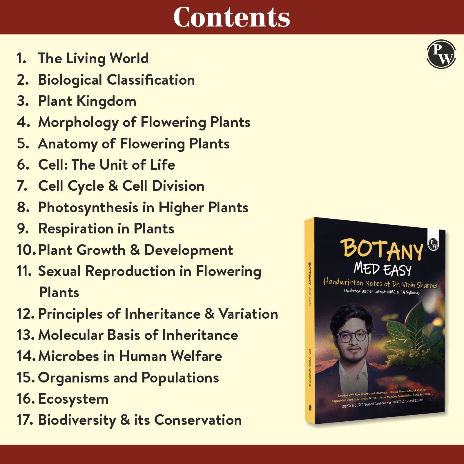 Botany Med Easy Dr. Vipin Sharma Handwritten Notes | Flow Charts, Mindmaps, Mnemonics for NEET & Board Exams as per latest NMC NEET Syllabus