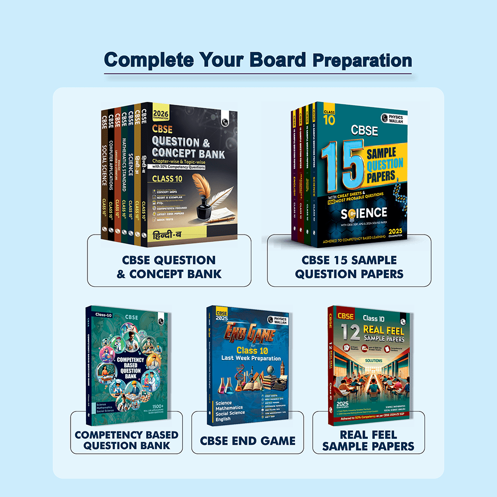 CBSE Class 10 PYQs - Past 10 Years Solved Papers For 2025-2026 Exams | Delhi & Outside Delhi Science, Mathematics, Social Science, English | NCERT Reference with Steps Marking