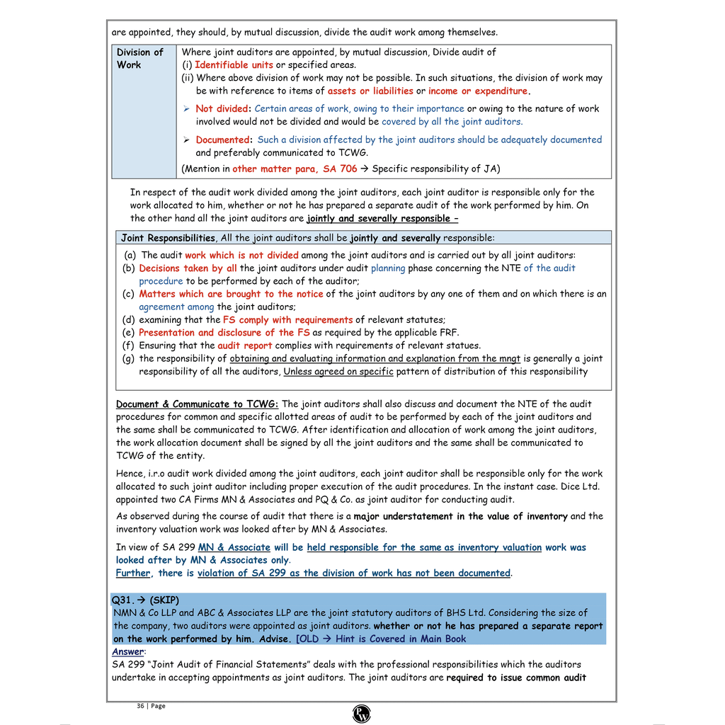 CA Final Advanced Auditing, Assurance and Professional Ethics - Concept + Question Bank, MCQ's Summary, Question Bank (Including Additional Topics) By CA Hemant Somani Combo Set of 3 Books (3rd Edition)