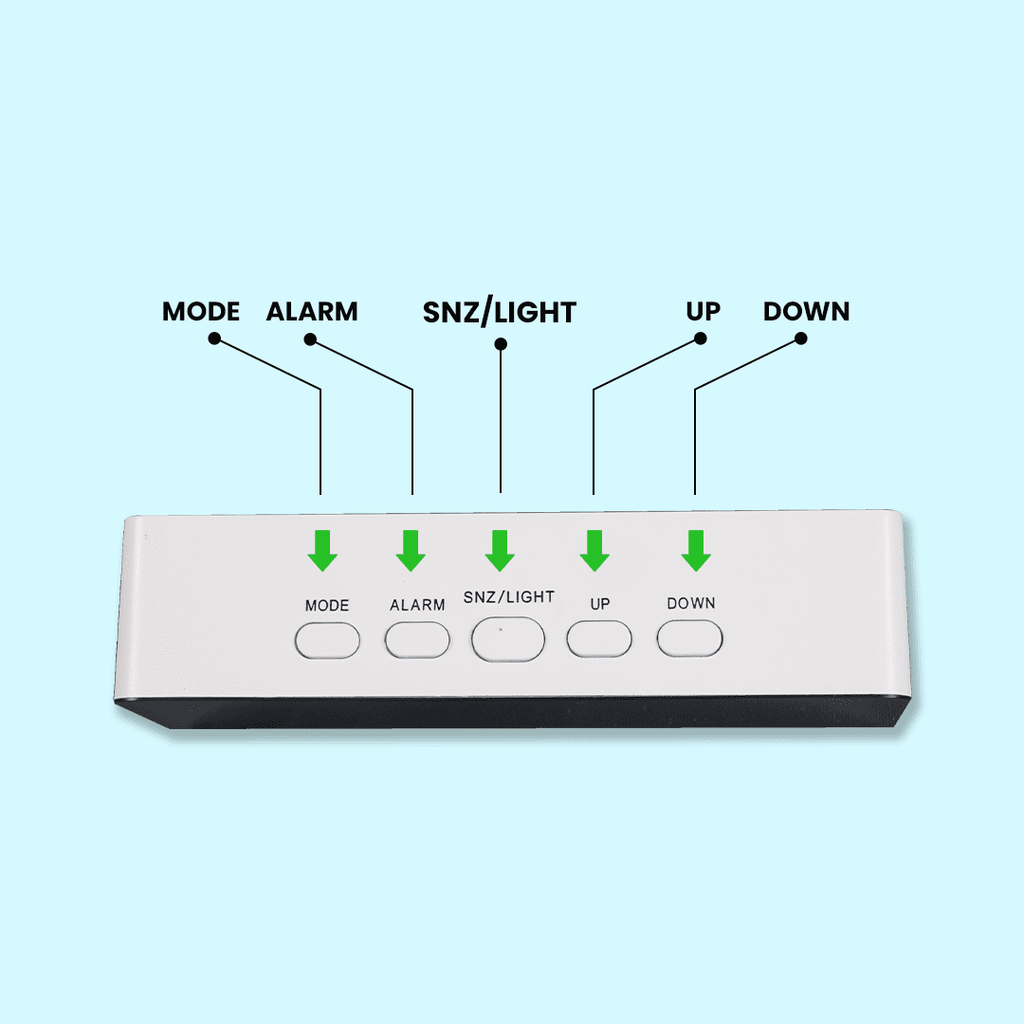 Digital Alarm Clock Table Clock for Students, Home, Office, Bedside Smart Timepiece for Heavy Sleepers, Automatic Sensor,Time,Date &Temperature, Alarm Clock for Bedroom 5 (MIROR Clock)