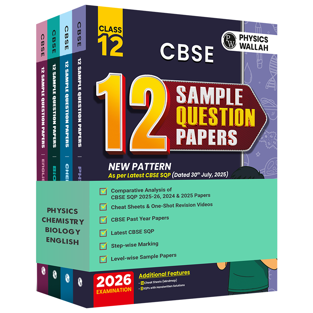 CBSE 12 Sample Question Papers Class 12 Physics, Chemistry, Biology & English Core Combo Set of 4 Books For 2026 Board Exam (As Per Latest SQP Dated 30 July 2025)