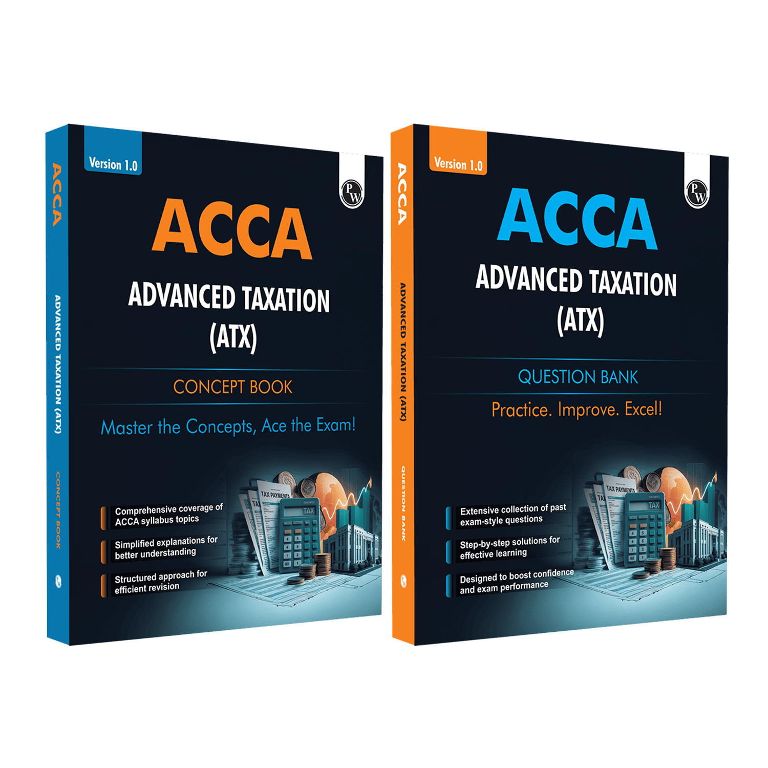 ACCA Advanced Taxation (ATX) Concept Book + Question Bank Combo Set of 2 Books