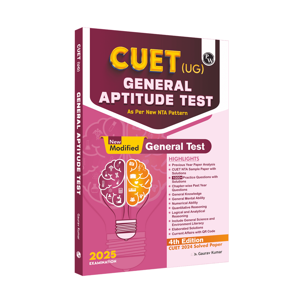 CUET (UG) General Aptitude Test 2025-26 (Modified General Test) Question Bank with Past Year Questions and Mock Tests Chapterwise & Topicwise 4th Edition.