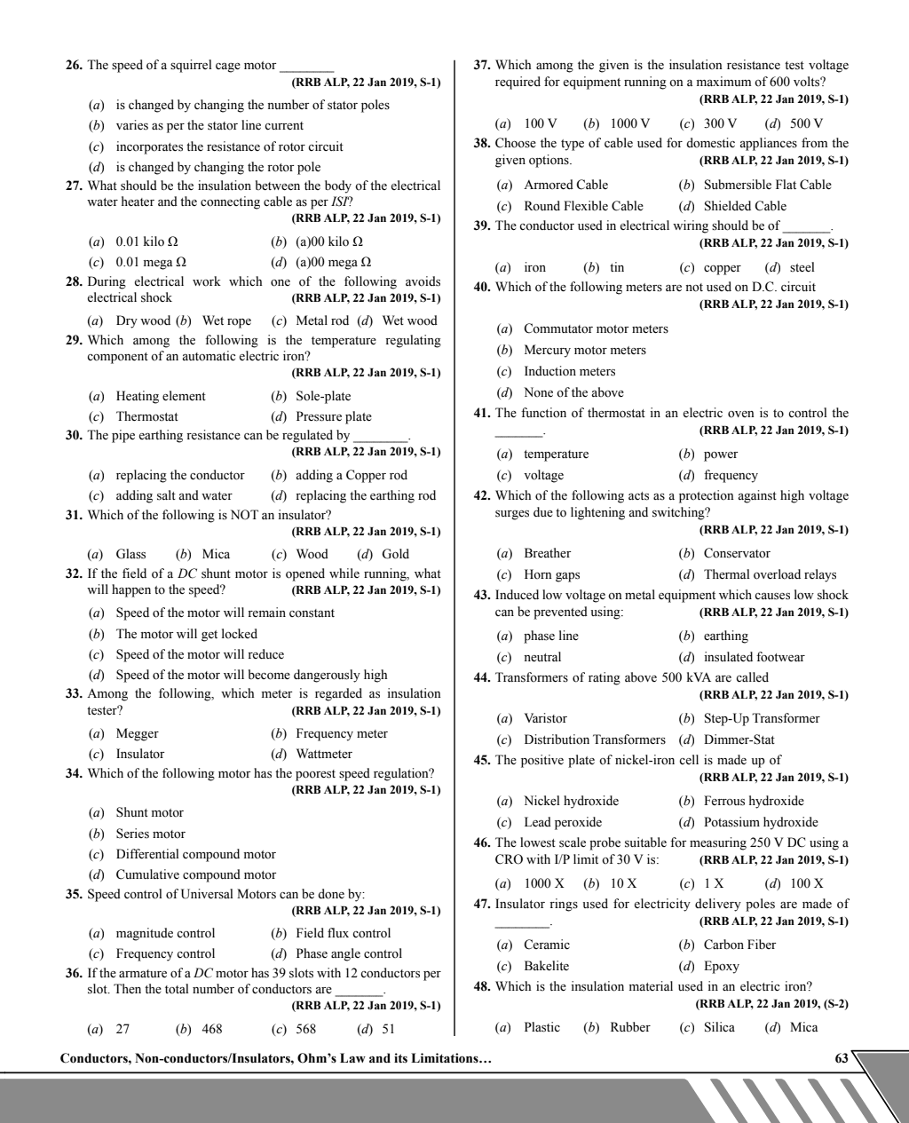 RRB Technician GRADE-I Signal Basic Science and Engineering and Basics of Computers and Applications
