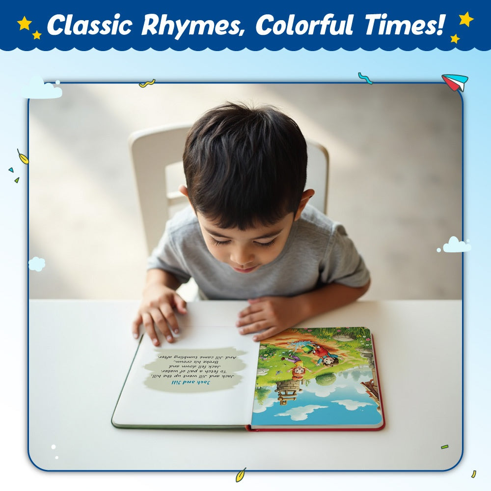Nursery Rhymes Board Book For Kids – Colorful Illustrated Rhymes For Toddlers & Preschoolers, Fun Read-Aloud Book, Early Learning, First Words, Songs & Stories For Babies