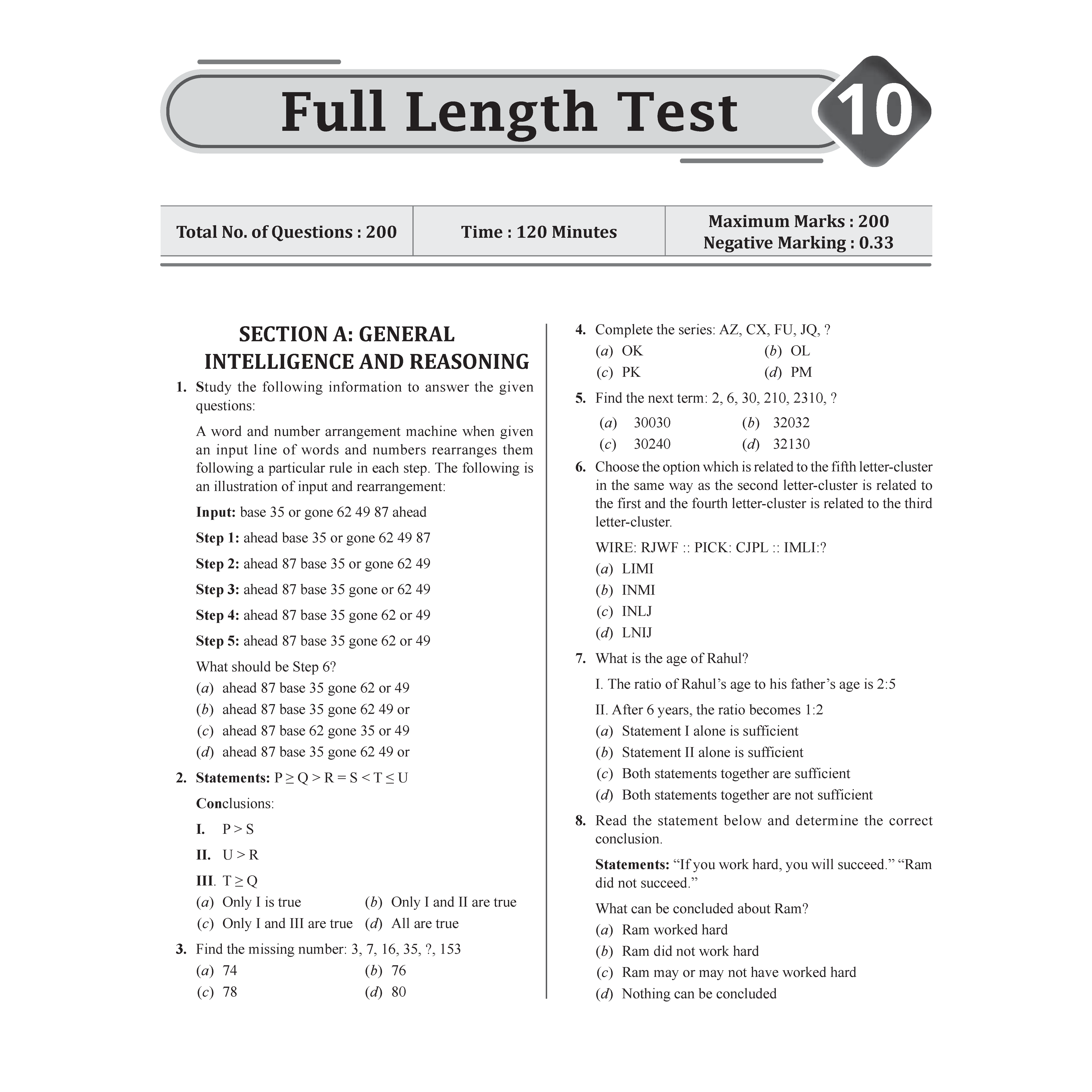 SSC JE Mechanical Engineering (Paper I) 18+ Mock Tests & Full Length Tests for Each Subject | 2000+ Practice Questions with Detailed Explanation