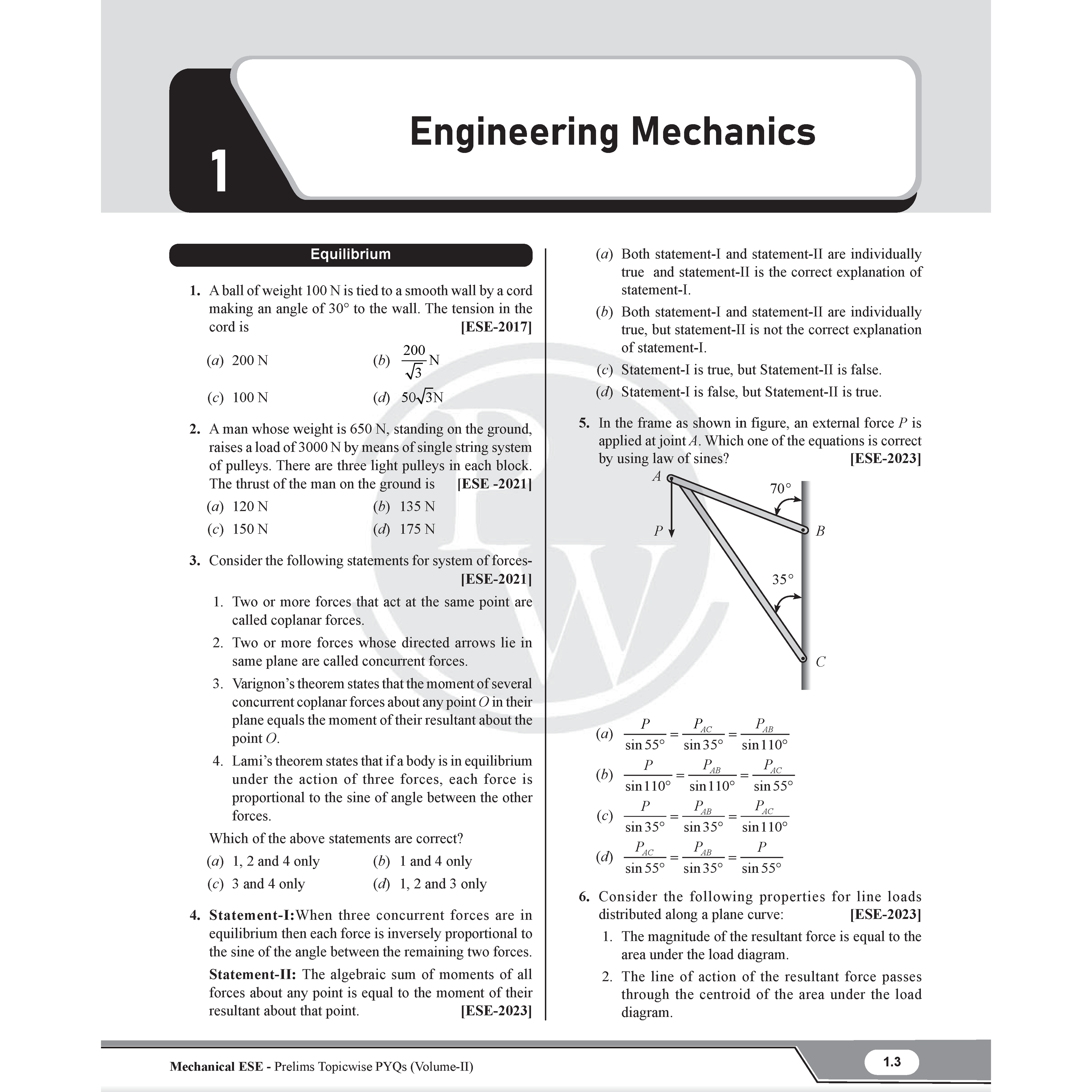 UPSC ESE Topicwise Previous Years Solved Questions Mechanical Engineering Preliminary Examination Volume 1 & 2 and General Studies & Engineering Aptitude Combo Set of 3 Books for 2026 Exams