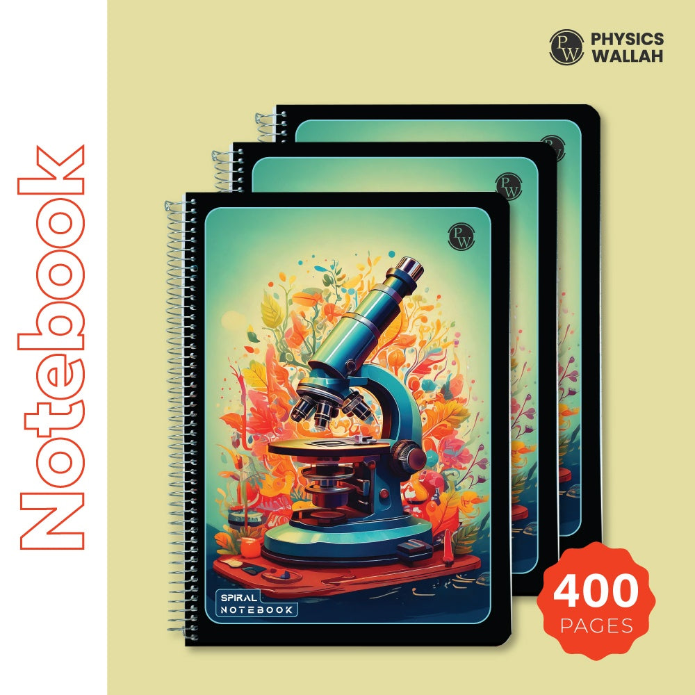 400 Pages A4 Size Spiral Binding Notebook  set of 3 | UnRuled Register Notebooks for Students & Office |Spiral Register for Writing & Note-Taking