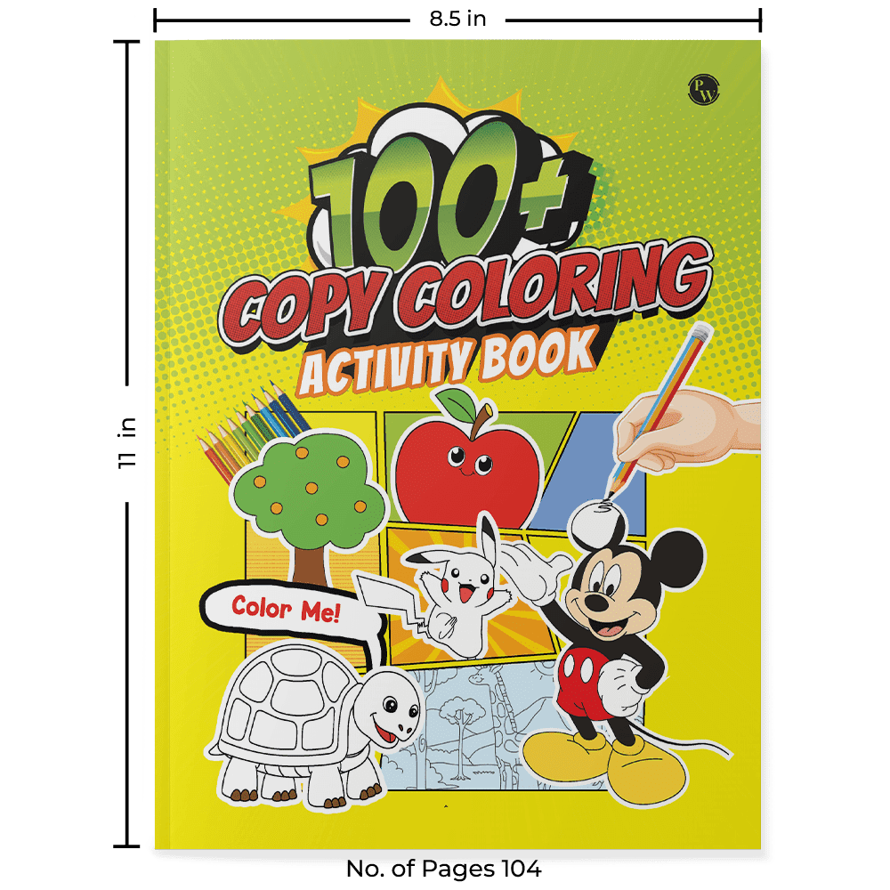 Kids 100+ Copy Coloring Activity Book l Copy Coloring Books for Children Ages 1, 2, 3, 4, 5 Years