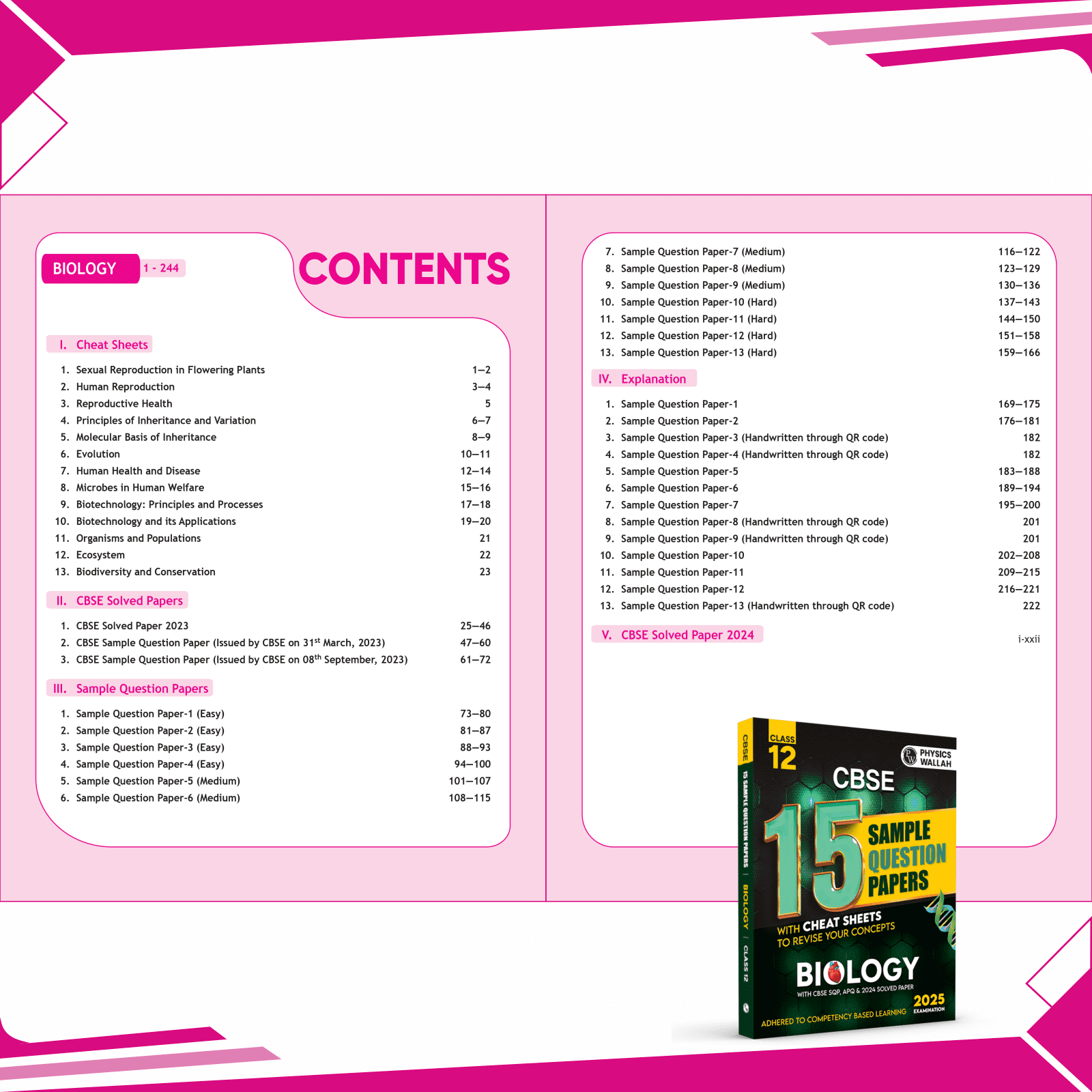 CBSE 15 Sample Question Papers Class 12 Biology for 2025 Exam | Competency-Based Learning | PYQ 2024 with Topper's Explanations, CBSE SQP & CBSE Practice Questions