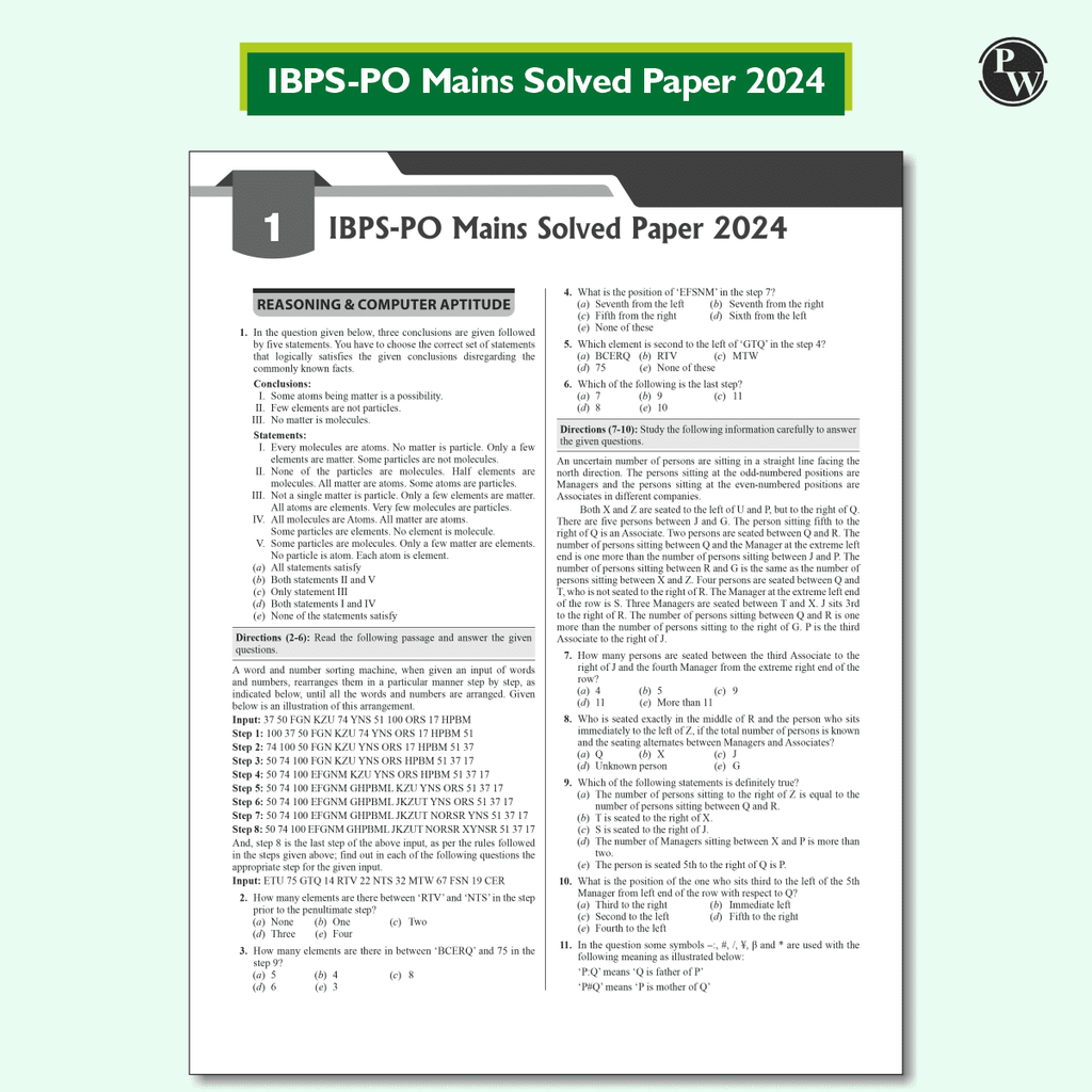 IBPS PO 25 Year-wise Prelims & Mains Previous Year Solved Papers (2024-2011) with 5 Online CBT Tests for Exam 2025 (PYQs) English Edition