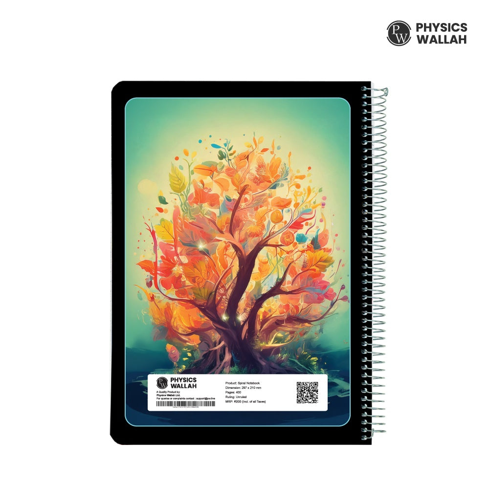 400 Pages A4 Size Spiral Binding Notebook  set of 3 | UnRuled Register Notebooks for Students & Office |Spiral Register for Writing & Note-Taking