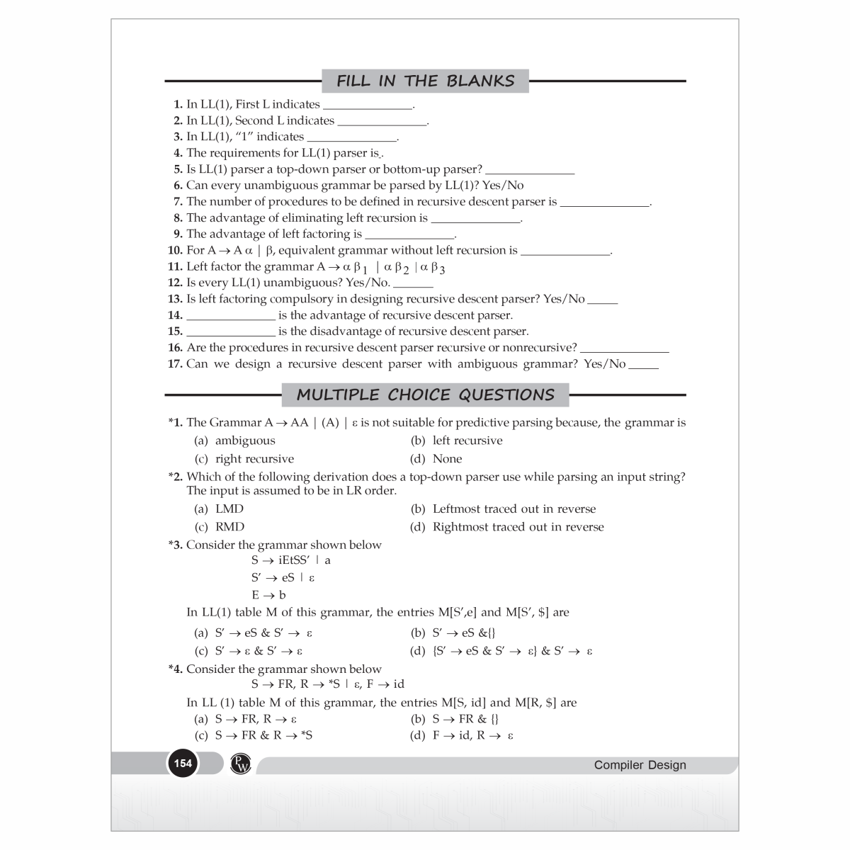 Principles of Compiler Design By Dr. K.V.N Sunitha & Ravindrababu Ravula For GATE and Engineering Students | Chapterwise Theory & Questions