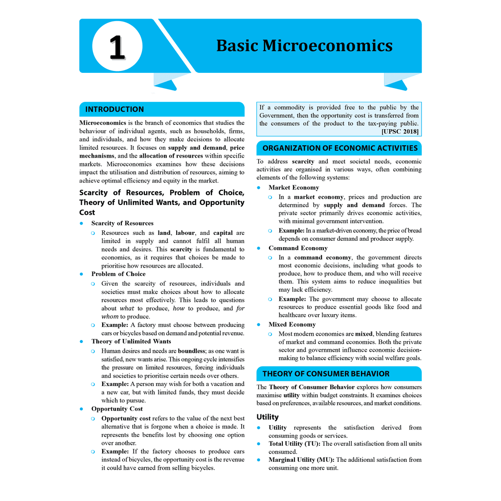 UDAAN (Prelims Wallah Static) Indian Economy For 2025 Exams