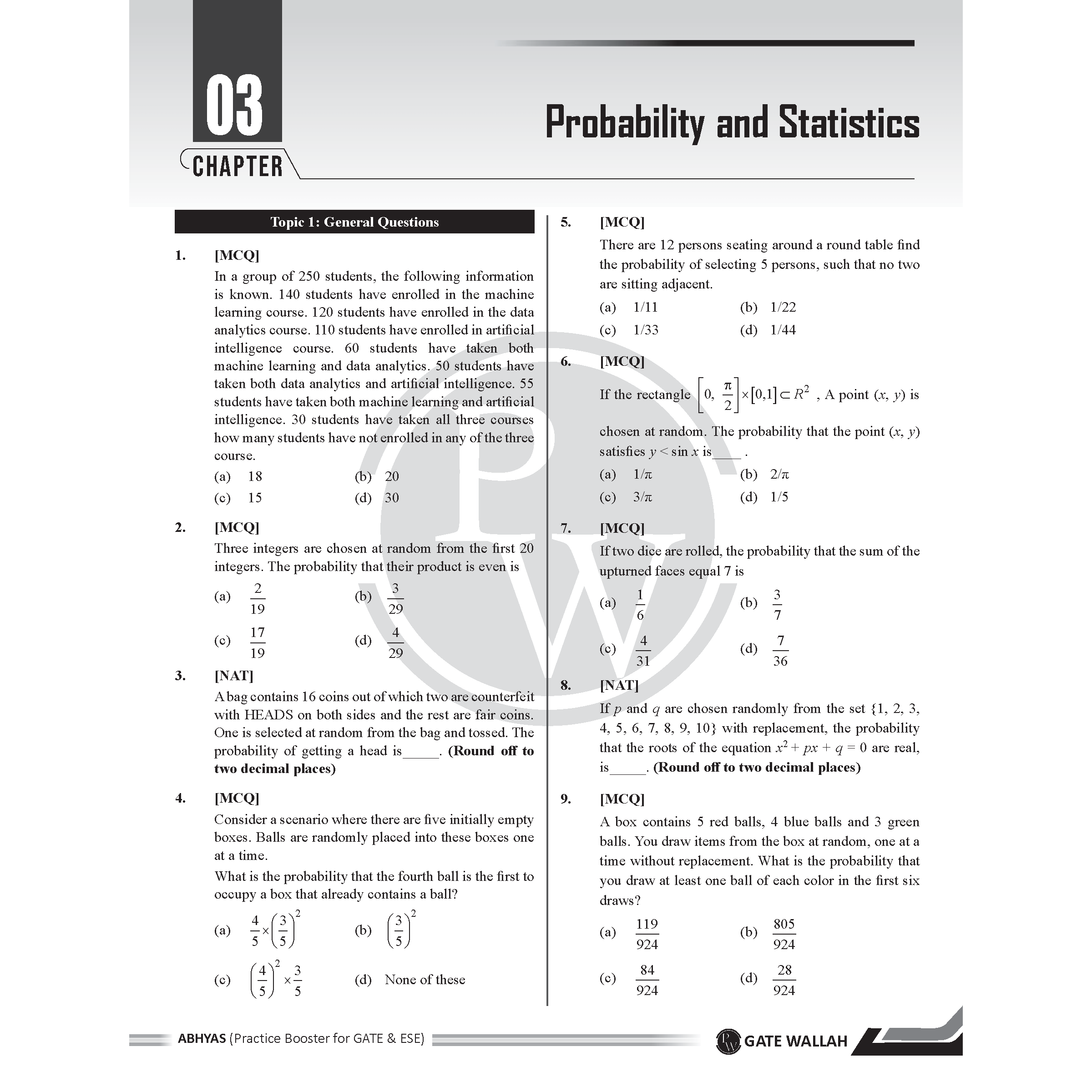 GATE & ESE Abhyas Practice Booster For Civil Engineering Vol 1 & 2, ESE General Studies and Engineering Mathematics & General Aptitude Combo Set of 4 Books