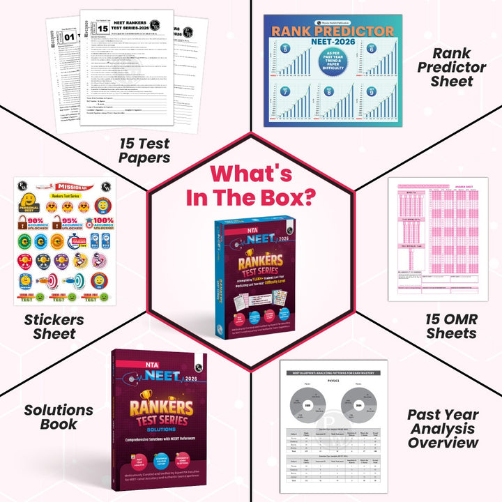 NTA 15 NEET Rankers Test Series 2026 Verified & Curated By Expert Faculties as per Latest NEET Difficulty | Rank Predictor, Motivational Sticker, 15 OMR Sheet & Solution Booklet