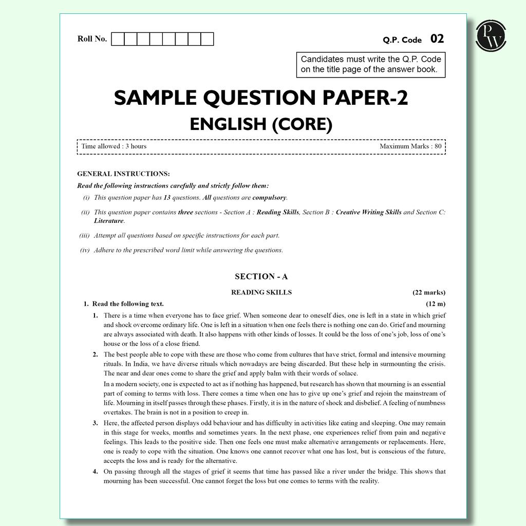 CBSE 12 Sample Question Papers Class 12 Physics, Chemistry, Biology & English Core Combo Set of 4 Books For 2026 Board Exam (As Per Latest SQP Dated 30 July 2025)