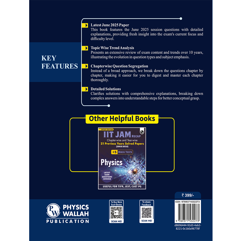CSIR - NET Recap Physical Sciences Chapterwise & Yearwise Previous Years Solved Papers (2025-2015) PYQ Latest December 2024 Paper Covered l TIFR, JEST, GATE and IIT JAM