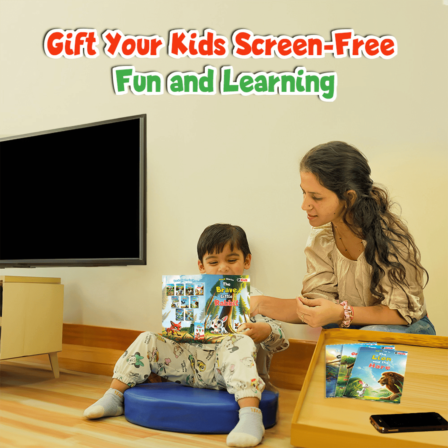 Moral Story Books (Set of 10 Books) For Kids | Bed Time Story Book Set For Children | Short Story Books with 3D Animated Images | Books For 3+ Years Old